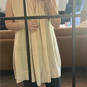 Cashmere Vest in Beige Neiman Marcus